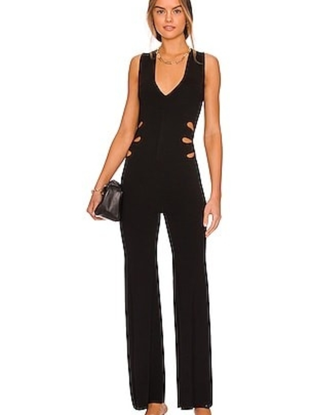 REVOLVE JoosTricot Cher Cut Out Jumpsuit in Black